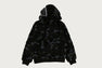 COLOR CAMO SHARK BOA CROPPED FIT ZIP HOODIE