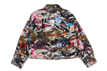 HYBRID CAMO MUTI LOGO BOXY CROPPED JACKET