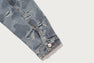 SOLID CAMO JACQUARD DENIM BOXY CROPPED JACKET