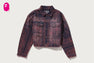 PAISLEY PATTERN DENIM BOXY CROPPED JACKET