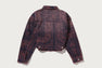 PAISLEY PATTERN DENIM BOXY CROPPED JACKET