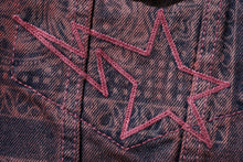 PAISLEY PATTERN DENIM BOXY CROPPED JACKET