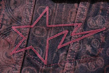 PAISLEY PATTERN DENIM BOXY CROPPED JACKET