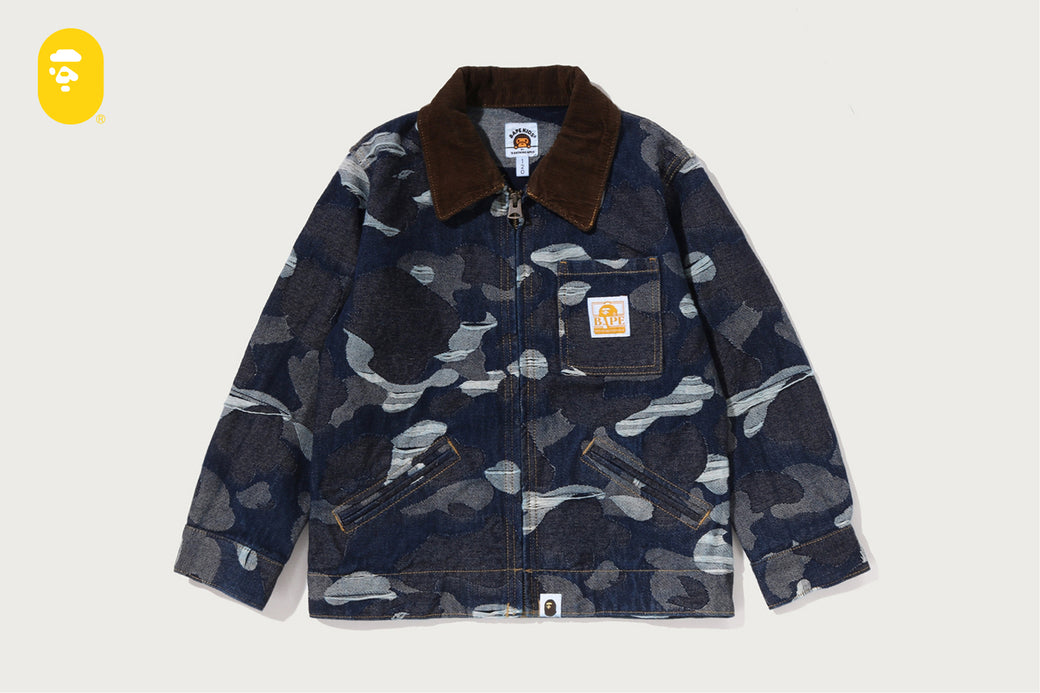 CAMO JACQUARD DENIM JACKET | bape.com
