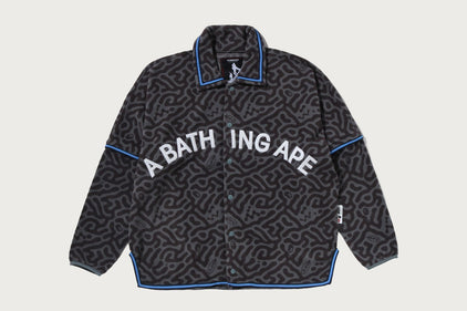 【BAPE BY KAZUKI KURAISHI】 MAZE PATTERN FLEECE JACKET