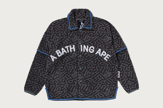 【BAPE BY KAZUKI KURAISHI】 MAZE PATTERN FLEECE JACKET