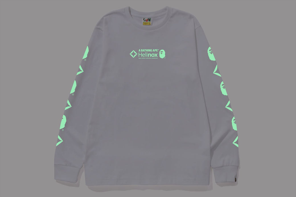 【 BAPE X HELINOX 】GLOW IN THE DARK L/S TEE