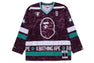 【 BAPE X MITCHELL & NESS 】NHL ANAHEIM DUCKS MESH HOCKEY JERSEY L/S TEE