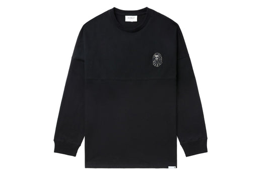 BAPE BLACK TONAL BAPE LOGO LONG SLEEVE TEE