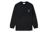 BAPE BLACK TONAL BAPE LOGO LONG SLEEVE TEE