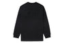 BAPE BLACK TONAL BAPE LOGO LONG SLEEVE TEE