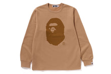 APE HEAD BRUSHED COTTON LS TEE