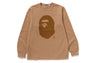 APE HEAD BRUSHED COTTON LS TEE