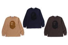 APE HEAD BRUSHED COTTON LS TEE