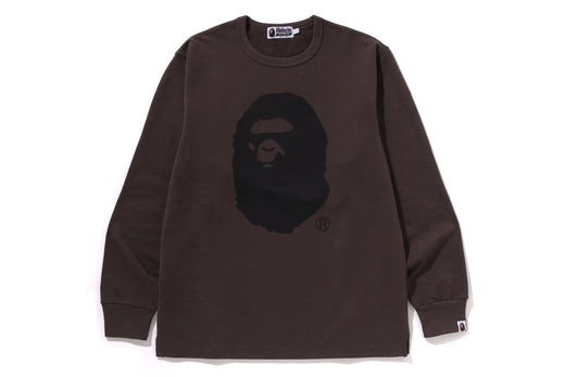 APE HEAD BRUSHED COTTON LS TEE