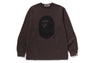 APE HEAD BRUSHED COTTON LS TEE