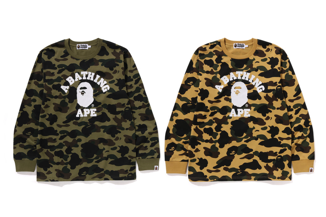 1ST CAMO COLLEGE LS TEE | bape.com