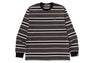 APE HEAD ONE POINT STRIPE RELAXED FIT LS TEE