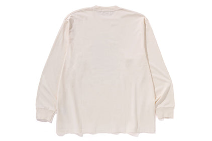 GARMENT DYE BY BATHING APE RELAXED FIT LS TEE