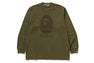 GARMENT DYE BY BATHING APE RELAXED FIT LS TEE