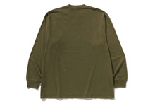 GARMENT DYE BY BATHING APE RELAXED FIT LS TEE