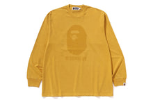 GARMENT DYE BY BATHING APE RELAXED FIT LS TEE