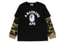 ABC CAMO COLLEGE LAYERED SLEEVES LS TEE