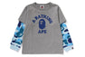 ABC CAMO COLLEGE LAYERED SLEEVES LS TEE