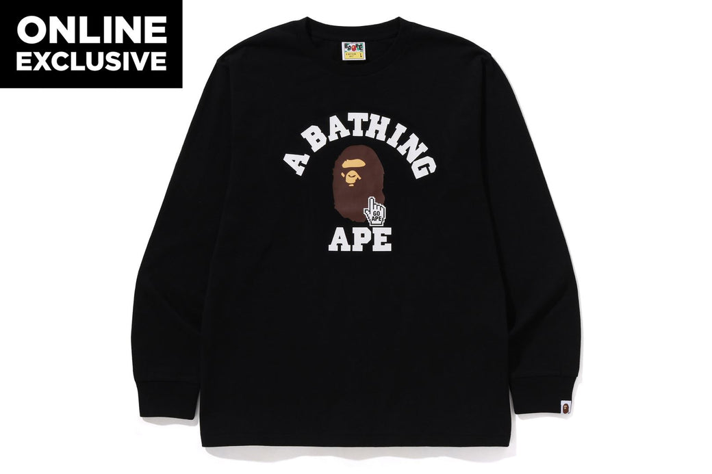GO APE POINTER COLLEGE TEE L/S TEE BAPEC | bape.com