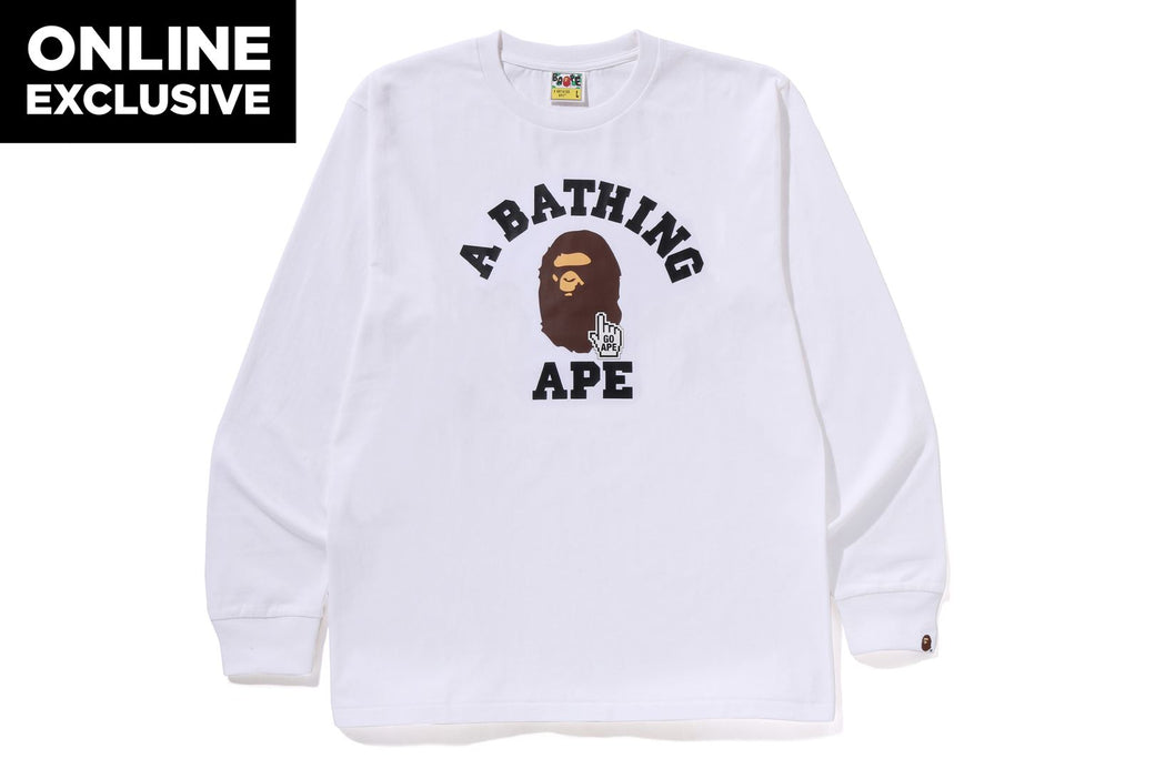 GO APE POINTER COLLEGE TEE L/S TEE BAPEC | bape.com