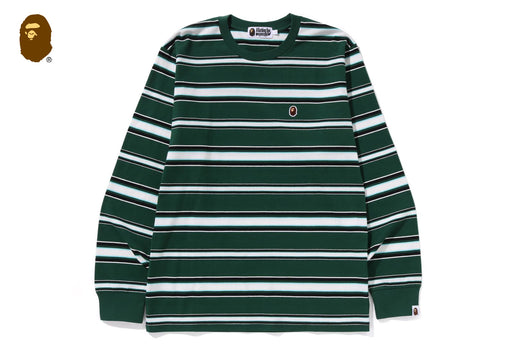 ONE POINT STRIPE LS TEE