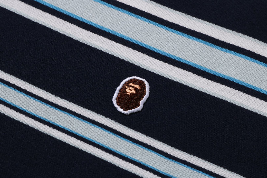 人気ブランド!!【A BATHING APE】ONE POINT STRIPE LS TEE A BATHING APE® Ape Head One Point Stripe Ls Tee | Bape