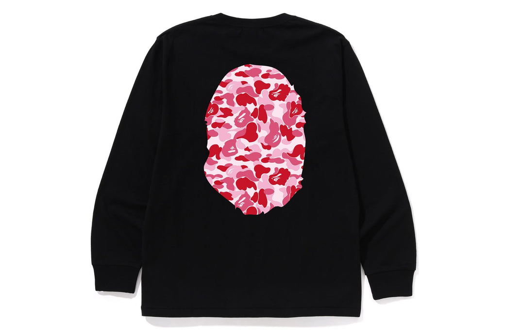 ABC CAMO BIG APE HEAD LS TEE | bape.com