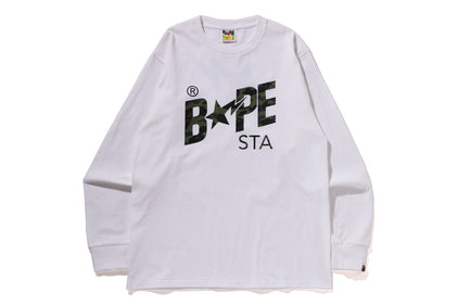 1ST CAMO BAPE STA LS TEE