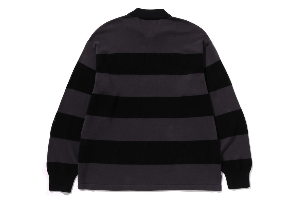 JACQUARD MULTILOGO STRIPE RELAXED FIT LS TEE | bape.com JACQUARD MULTILOGO STRIPE RELAXED FIT LS TEE | bape.com