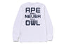 【 BAPE X OVO 】COLLEGE LONG SLEEVE TEE