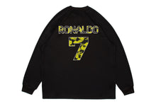【 BAPE X CR7 LIFE 】MULTI LOGO POLY RELAXED FIT LS FOOTBALL JERSEY