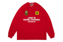 【 BAPE X CR7 LIFE 】MULTI LOGO POLY RELAXED FIT LS FOOTBALL JERSEY