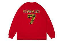 【 BAPE X CR7 LIFE 】MULTI LOGO POLY RELAXED FIT LS FOOTBALL JERSEY
