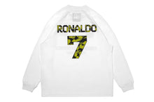 【 BAPE X CR7 LIFE 】MULTI LOGO POLY RELAXED FIT LS FOOTBALL JERSEY