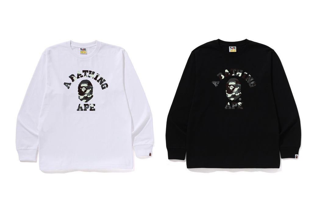 トップス A BATHING APE CITY CAMO COLLEGE LS TEE L A BATHING APE® City Camo College Ls Tee | Bape official