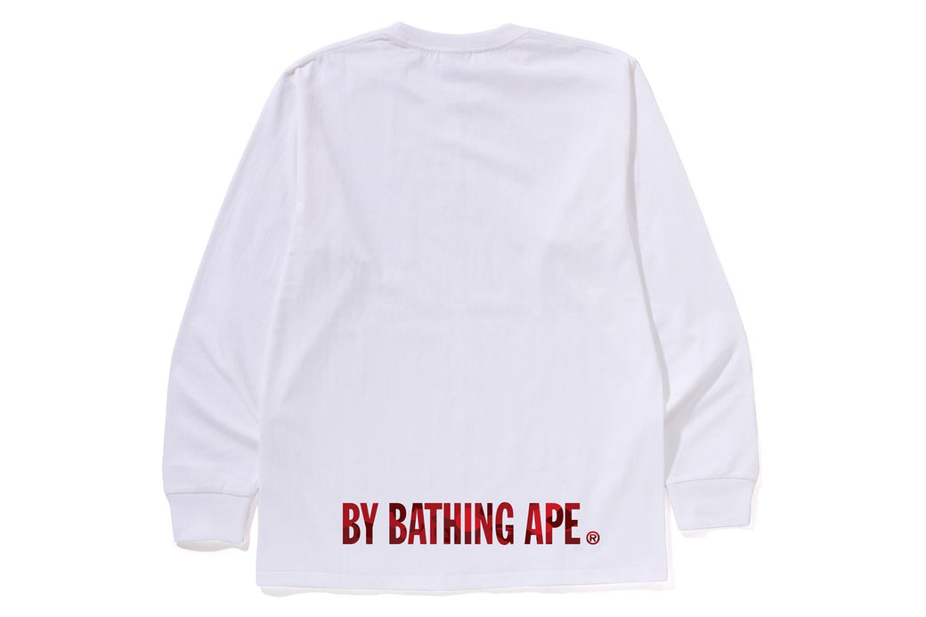 COLOR CAMO APE FACE STA LS TEE | bape.com
