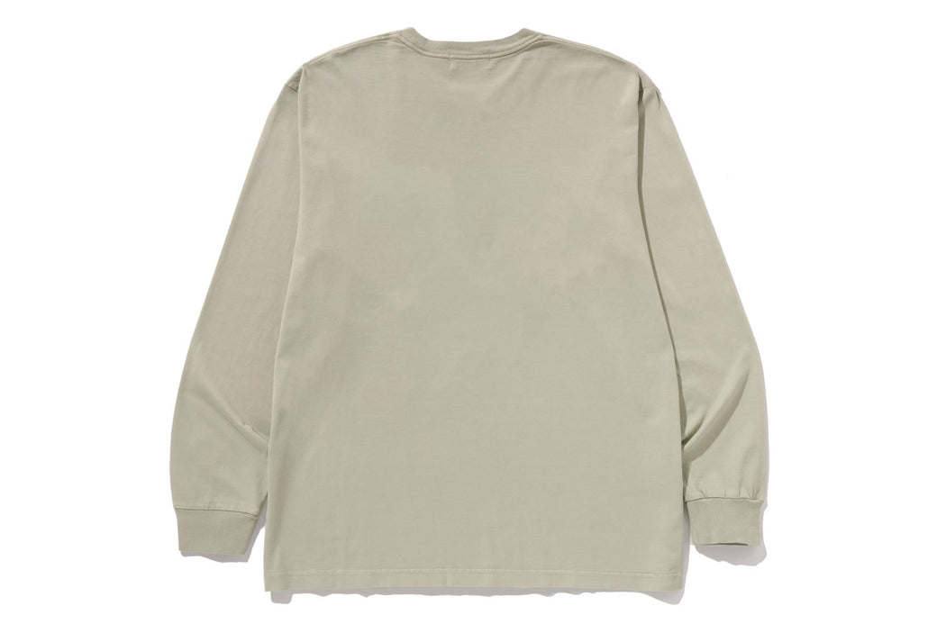 GARMENT DYE COLLEGE RELAXED FIT LS TEE | bape.com