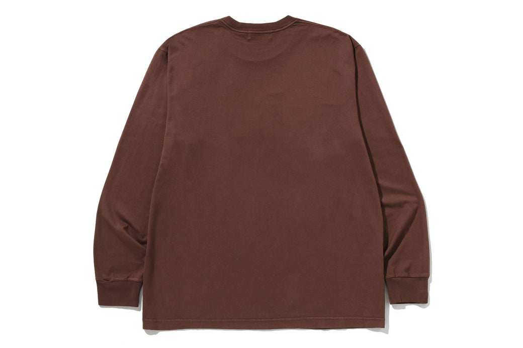 GARMENT DYE COLLEGE RELAXED FIT LS TEE | bape.com