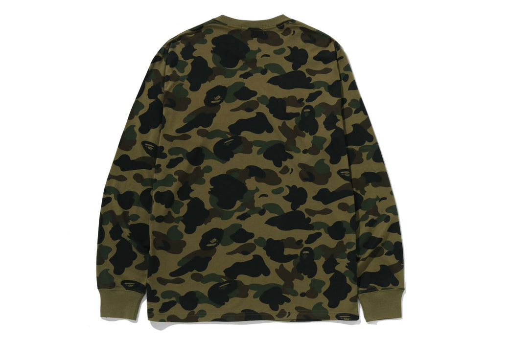 1ST CAMO ONE POINT LS TEE | bape.com