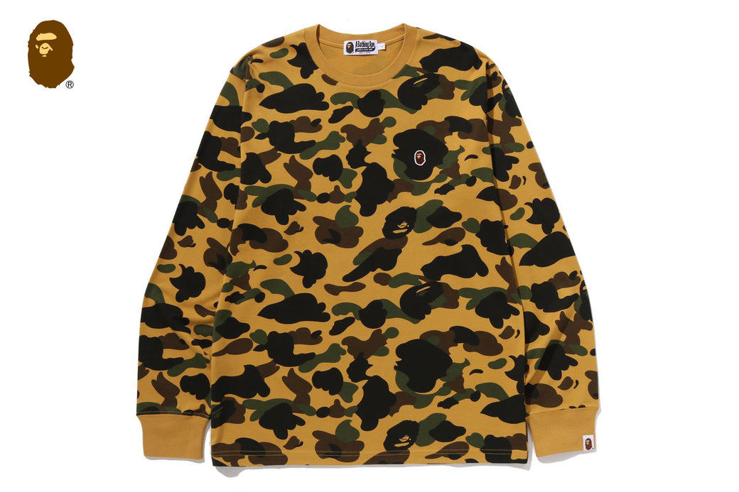 1ST CAMO ONE POINT LS TEE | bape.com