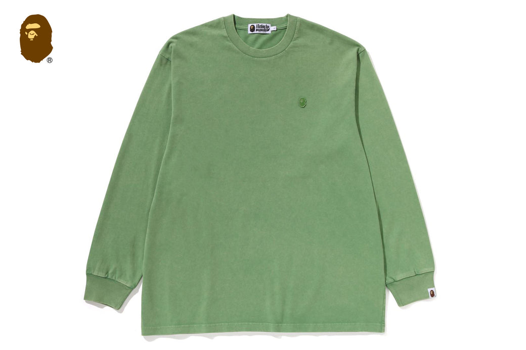 GARMENT DYE ONE POINT RELAXED FIT LS TEE | bape.com