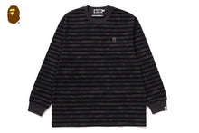 SOLID CAMO ONE POINT RELAXED FIT STRIPE LS TEE