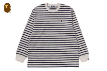 SOLID CAMO ONE POINT RELAXED FIT STRIPE LS TEE