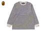 SOLID CAMO ONE POINT RELAXED FIT STRIPE LS TEE